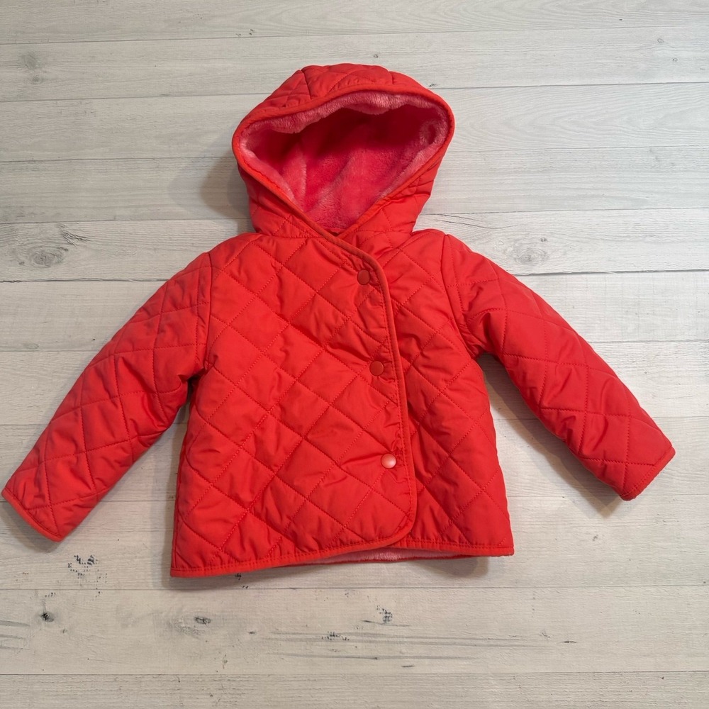Primary Baby quilted fleece lined jacket strawberry‎ 18/24 months